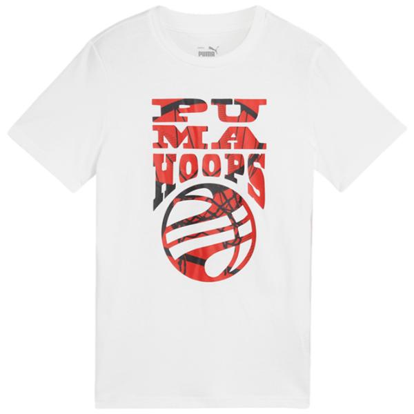 Футболка для мальчиков Puma Basketball Blueprint Tee B 164/ White photo 1