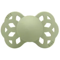 Suzetă cu tetina ortodontică Bibs Infinity 422250C Unisex/ 6 luni - 18 luni/ Silicon/ Green