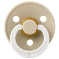 Suzetă cu tetina rotundă Bibs Colour 200257C Unisex/ 6 luni - 18 luni/ Latex/ Vanilla