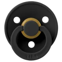 Соска круглая Bibs Colour 200210C  Унисекс / 6 месяцев - 18 месяцев / Латекс / Черный