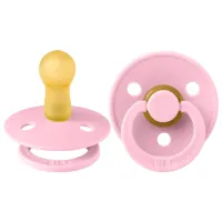 Соска круглая Bibs Colour 200234C Для девочек/ 6 месяцев - 18 месяцев/ Латекс/ Pink