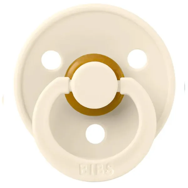 Suzetă cu tetina rotundă Bibs Colour 120367 Unisex/ 6 luni - 18 luni/ Latex/ Ivory photo 4