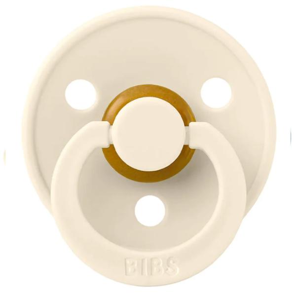 Suzetă cu tetina rotundă Bibs Colour 120367 Unisex/ 6 luni - 18 luni/ Latex/ Ivory photo 4