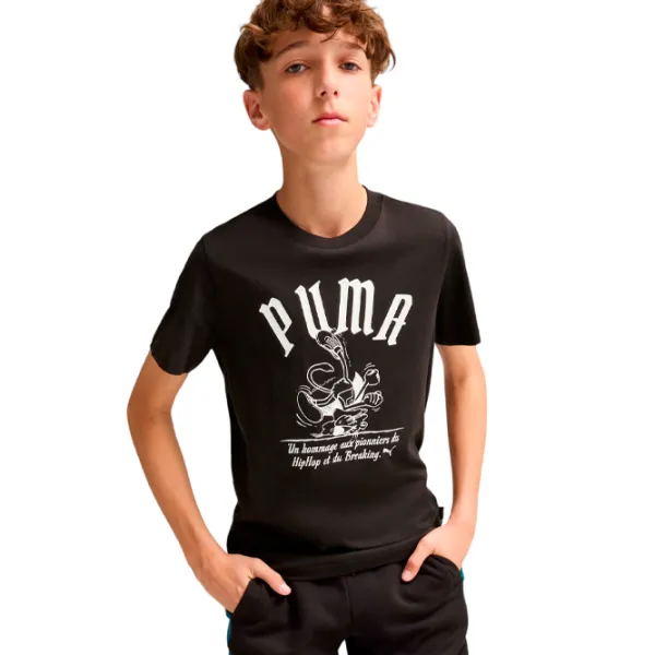 Tricou pentru băieți Puma Graphics Super Break Tee B 164/ Black photo 3