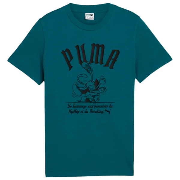 Футболка для мальчиков Puma Graphics Super Break Tee B 152/ Cold Green photo 1