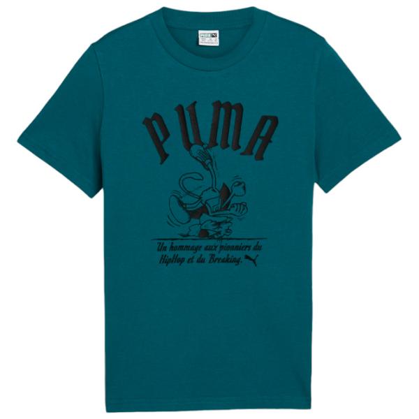 Футболка для мальчиков Puma Graphics Super Break Tee B 164/ Cold Green photo 1