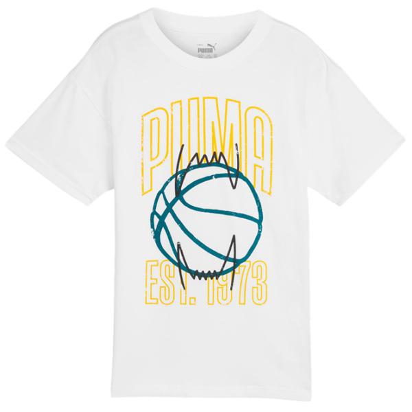 Tricou pentru băieți Puma Basketball Winning Shot Tee B 152/ White photo 1 Tricou pentru băieți Puma Basketball Winning Shot Tee B 152/ White photo 1