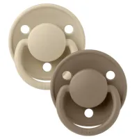 Suzetă cu tetina rotundă Bibs De lux 150210 Unisex/ 0 luni - 36 luni/ Silicon/ Vanilla
