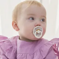 Suzetă cu tetina rotundă Bibs Liberty Colour 11011103 Unisex/ 0 luni - 6 luni/ Latex/ Eloise Blush photo 3