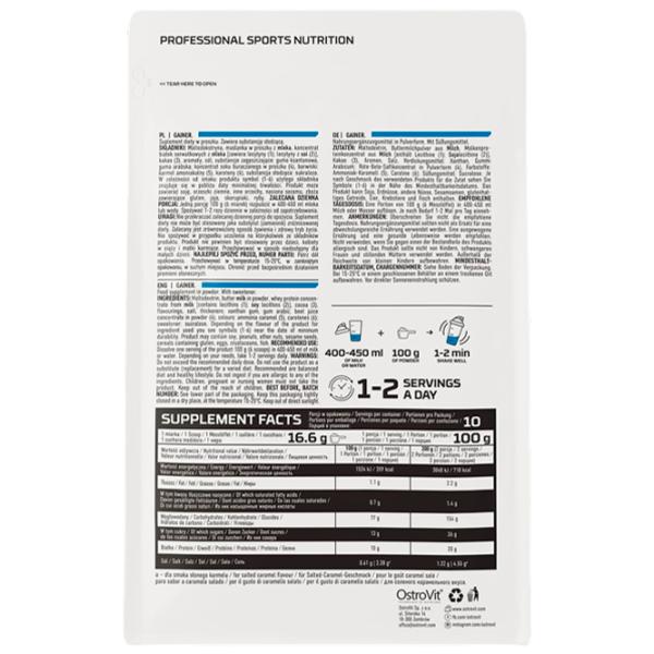 Gainer OstroVit Gainer (5903933908250) 1000 g photo 3 Gainer OstroVit Gainer (5903933908250) 1000 g photo 3