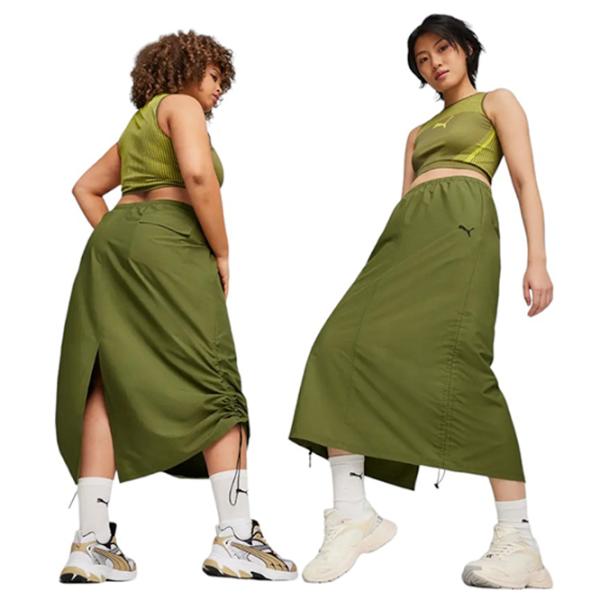 Юбка для женщин Puma Dare To Midi S/ Оливковый Зелёный photo 3