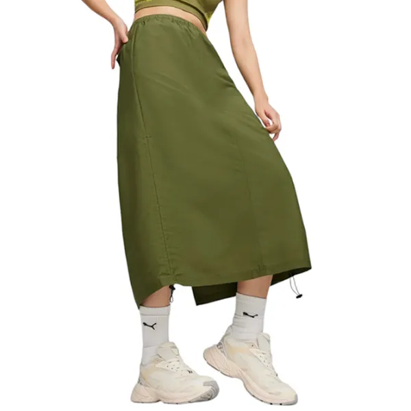 Юбка для женщин Puma Dare To Midi S/ Оливковый Зелёный photo 4