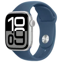 Ceas inteligent Apple Watch Series 10  1.77" / 42 mm / Silver - Denim / MWWA3QI/A