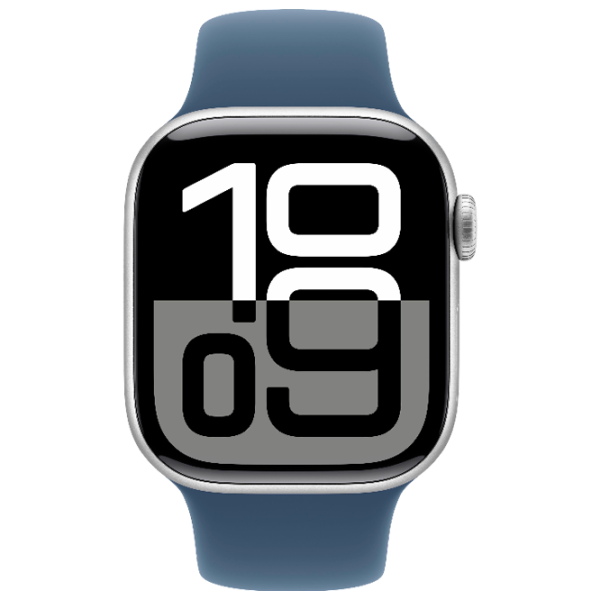 Ceas inteligent Apple Watch Series 10  1.77" / 42 mm / Silver - Denim / MWWA3QI/A photo 2