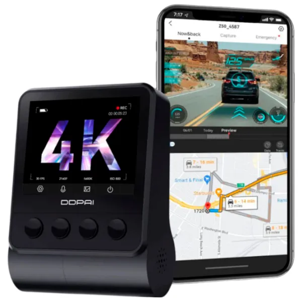 Видеорегистратор DDPai Z50 GPS 4K Sony IMX415/ Black photo 5