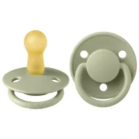 Suzetă cu tetina rotundă Bibs De lux 1210250C Unisex/ 6 luni - 18 luni/ Latex/ Green