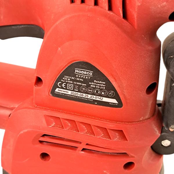 Șlefuitor Modeco MN-93-215 Cu excentric/ 430 W/ Red photo 3 Șlefuitor Modeco MN-93-215 Cu excentric/ 430 W/ Red photo 3