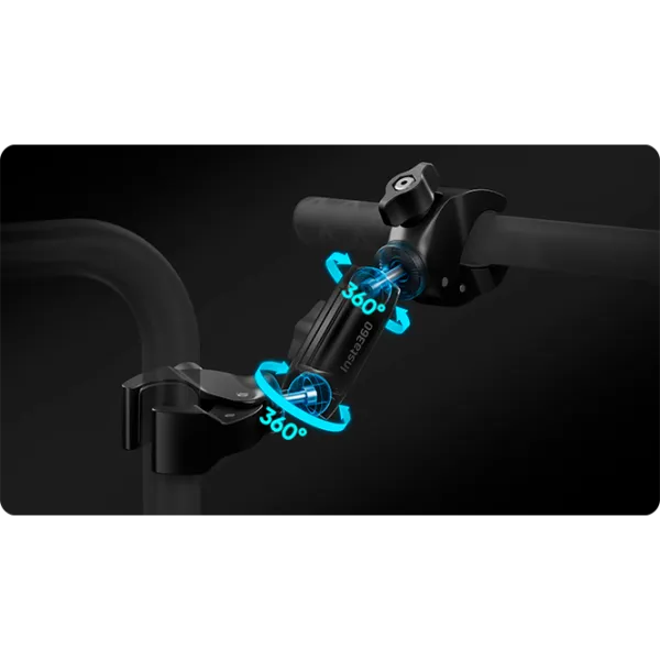 Suport clip pentru selfie stick Insta360 Support Clamp Black photo 7