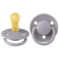 Соска круглая Bibs De lux 1210303C Унисекс/ 6 месяцев - 18 месяцев/ Латекс/ Серый