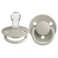 Suzetă cu tetina rotundă Bibs De lux 1010214C Unisex/ 0 luni - 36 luni/ Silicon/ Sand