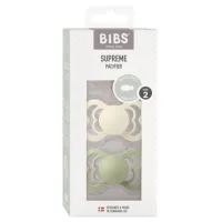 Suzetă cu tetina simetrică Bibs Supreme 170346 Unisex/ 0 luni - 6 luni/ Latex/ Ivory photo 2