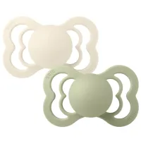 Suzetă cu tetina simetrică Bibs Supreme 170346 Unisex/ 0 luni - 6 luni/ Latex/ Ivory photo 3