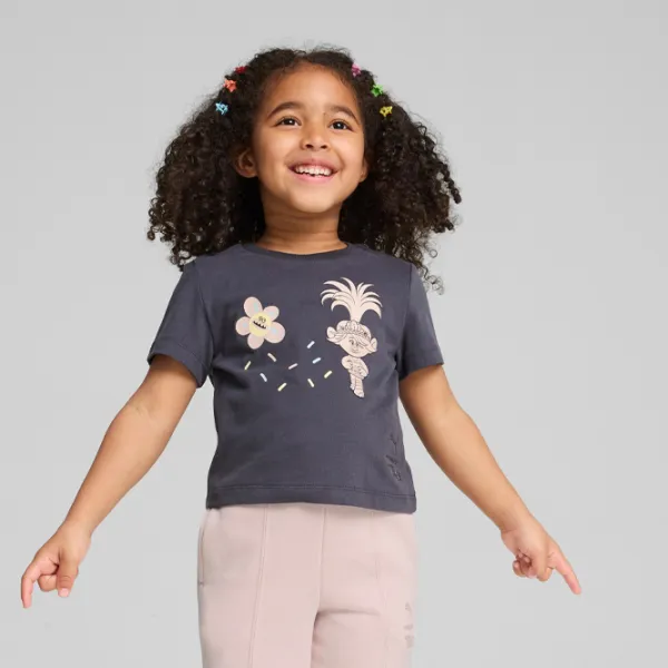 Tricou pentru fete Puma X Trolls Graphic Tee G  / Gray photo 3