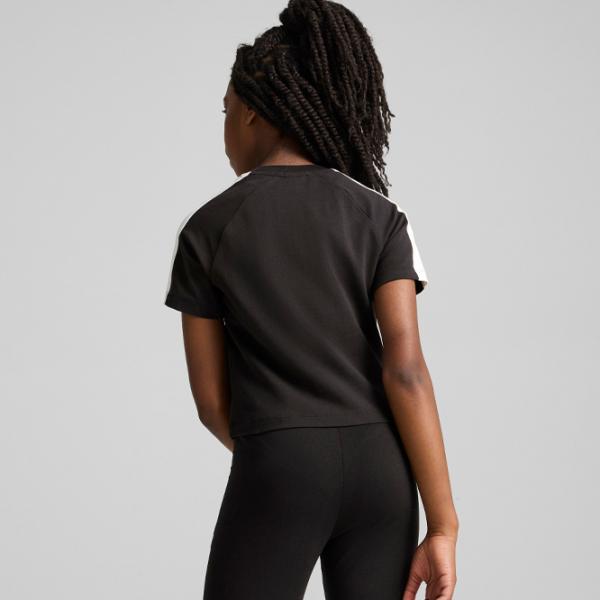 Футболка для девочек Puma Iconic T7 Baby Tee G  / Черный photo 4