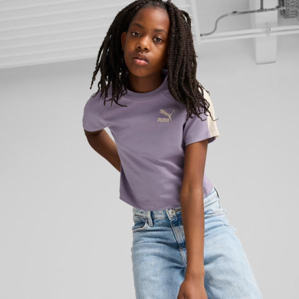 Tricou pentru fete Puma Iconic T7 Baby Tee G  / Purple photo 2