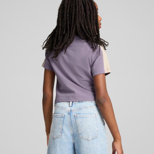 Tricou pentru fete Puma Iconic T7 Baby Tee G  / Purple photo 4 Tricou pentru fete Puma Iconic T7 Baby Tee G  / Purple photo 4