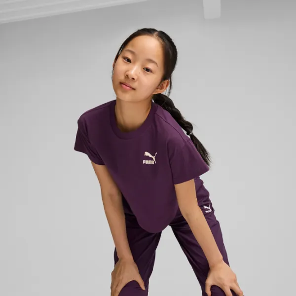 Футболка для девочек Puma Better Classics Tee G  / Полуночная слива photo 3 Футболка для девочек Puma Better Classics Tee G  / Полуночная слива photo 3