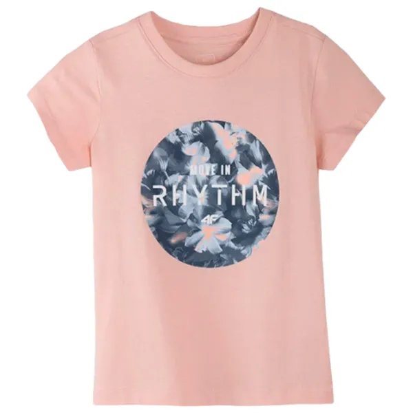 Tricou pentru fete 4F hjl22-jtsd006  / Coral photo 1
