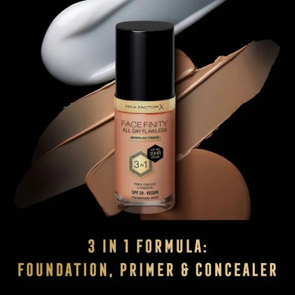 Тональный крем Max Factor All Day Flawless 30 мл/ Natural Rose photo 2