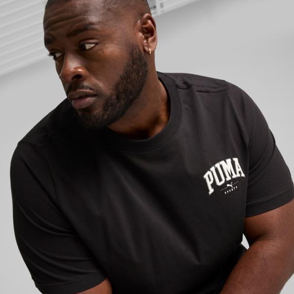 Футболка для мужчин Puma Squad Small Graphic Tee 100% хлопок/ Black photo 6