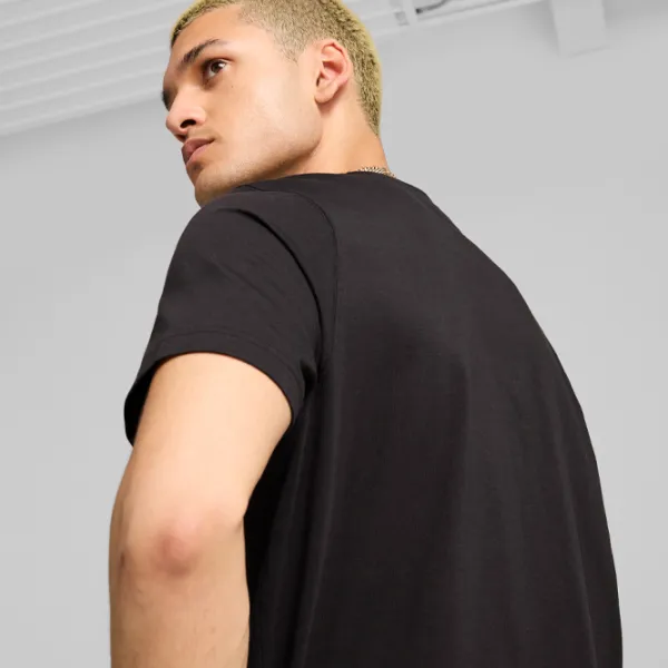 Tricou pentru bărbați Puma Squad Small Graphic Tee 100% bumbac/ Black photo 7
