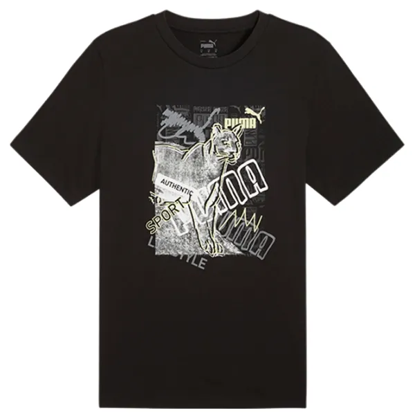 Tricou pentru bărbați Puma Graphics Photoprint Tee 100% bumbac/ Black photo 1
