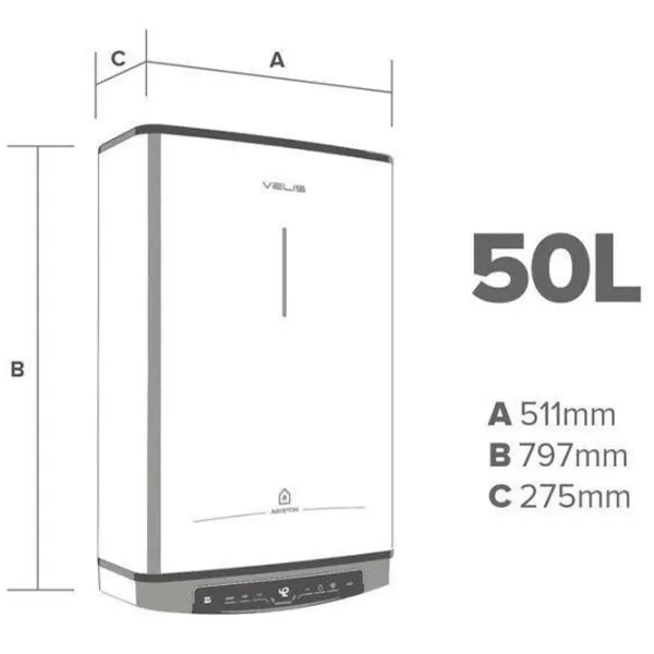 Бойлер Ariston VELIS Pro 50 EU 50 л/ White photo 6