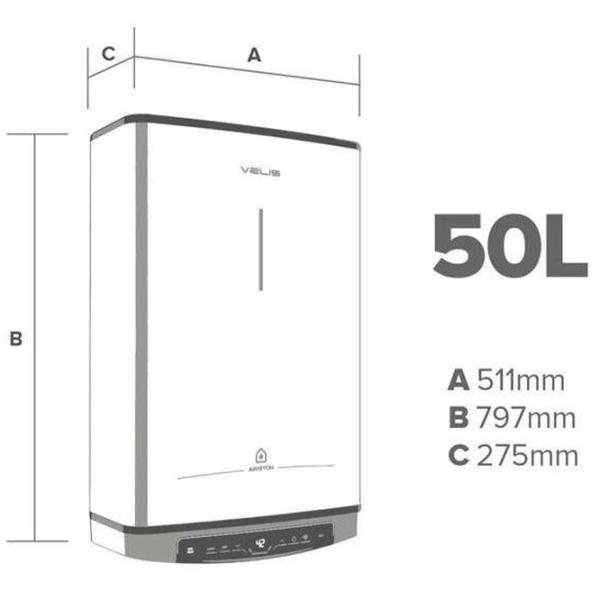 Бойлер Ariston VELIS Pro 50 EU 50 л/ White photo 6