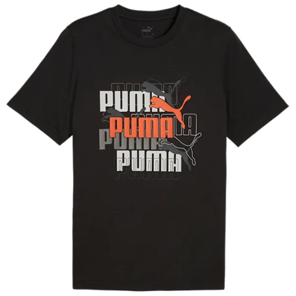Футболка для мужчин Puma Graphics Multiple Logo Tee 100% хлопок/ Black photo 1