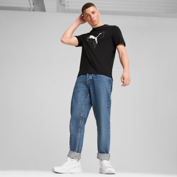 Футболка для мужчин Puma Ess+ Logo Lab Cat Tee 100% хлопок/ Black photo 5