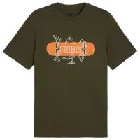 Футболка для мужчин Puma Graphics Skateboard Tee 100% хлопок/ Оливковый Зелёный