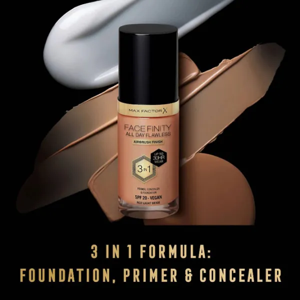 Тональный крем Max Factor 3 in 1 Foundation 30 мл/ Light Beige photo 4