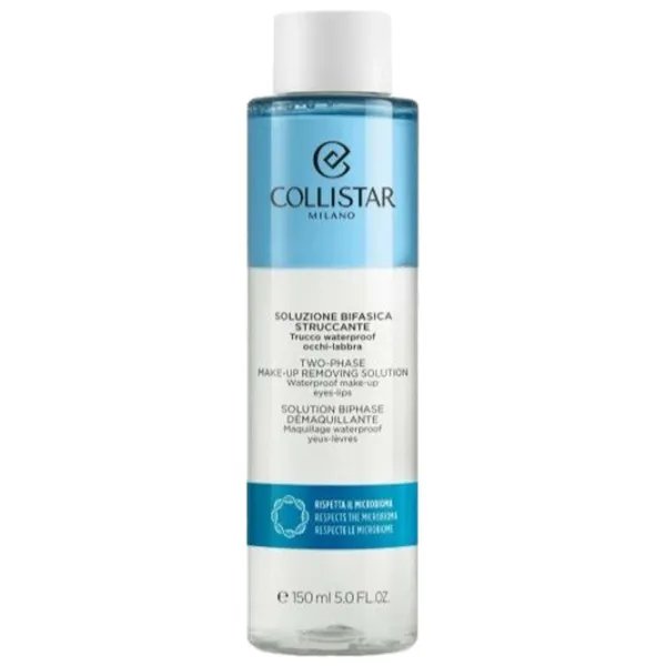 Loțiune demachiantă pentru ochi Collistar TWO-PHASE MAKE-UP REMOVING Apă micelară/ 150 ml photo 1 Loțiune demachiantă pentru ochi Collistar TWO-PHASE MAKE-UP REMOVING Apă micelară/ 150 ml photo 1
