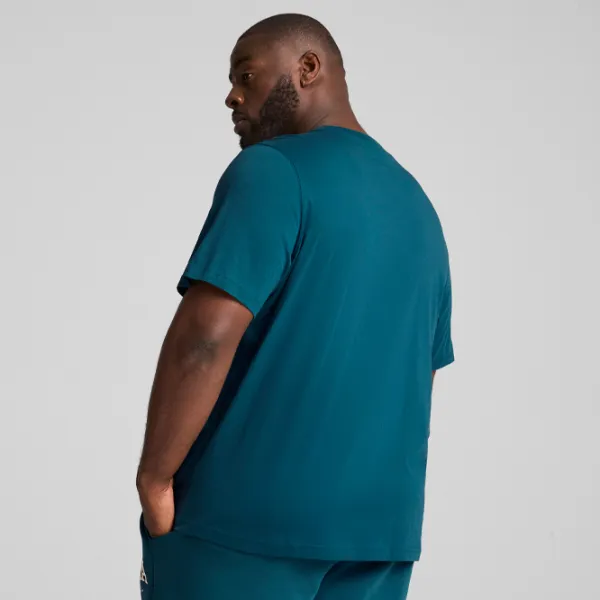 Tricou pentru bărbați Puma Squad Big Graphic Tee 100% bumbac/ Blue photo 4