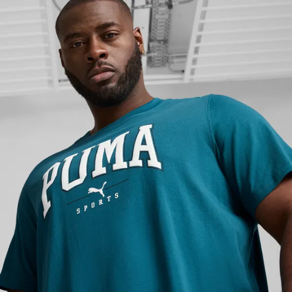 Футболка для мужчин Puma Squad Big Graphic Tee 100% хлопок/ Blue photo 6