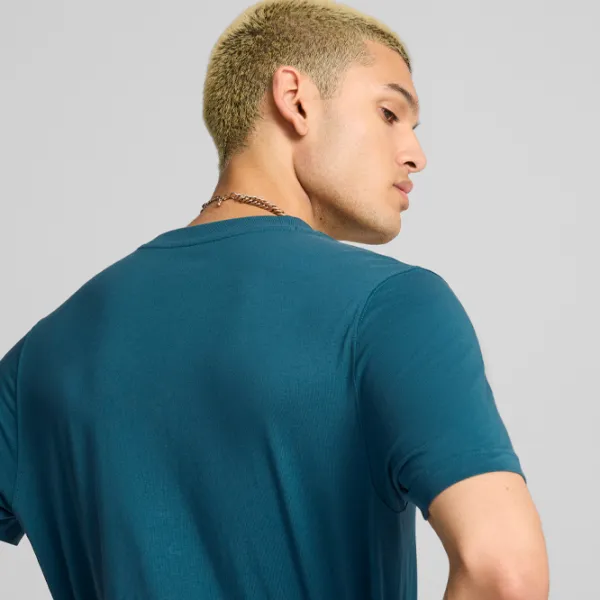 Футболка для мужчин Puma Squad Big Graphic Tee 100% хлопок/ Blue photo 7