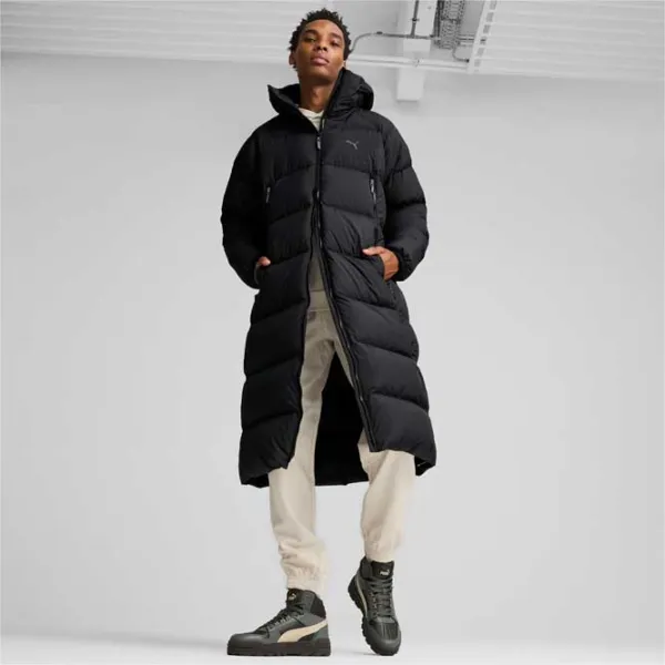 Ветровка для мужчин Puma Long Hooded Down Coat Осень - Зима/ Black photo 2 Ветровка для мужчин Puma Long Hooded Down Coat Осень - Зима/ Black photo 2