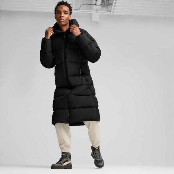 Ветровка для мужчин Puma Long Hooded Down Coat Осень - Зима/ Black photo 4 Ветровка для мужчин Puma Long Hooded Down Coat Осень - Зима/ Black photo 4