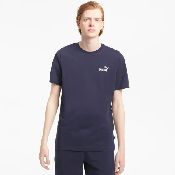 Tricou pentru bărbați Puma Ess Small Logo Tee 100% bumbac/ Navy photo 2