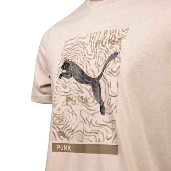 Tricou pentru bărbați Puma OPEN ROAD Graphic Tee 100% bumbac/ Light Brown photo 2